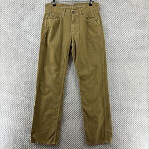 American Eagle Corduroy Pants Men 32/34 Khaki Original Straight Zip Fly 5 Pocket
